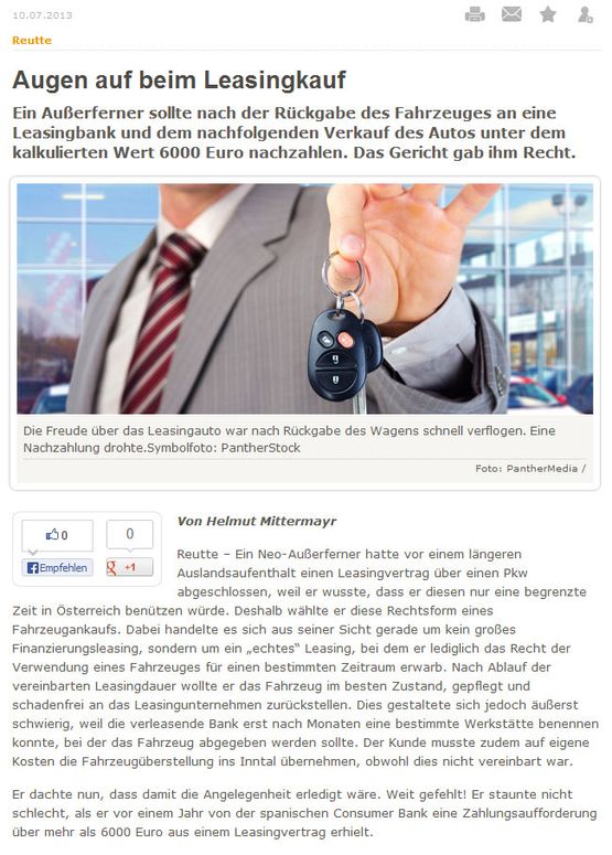 Bericht TT vom 10.07.2013